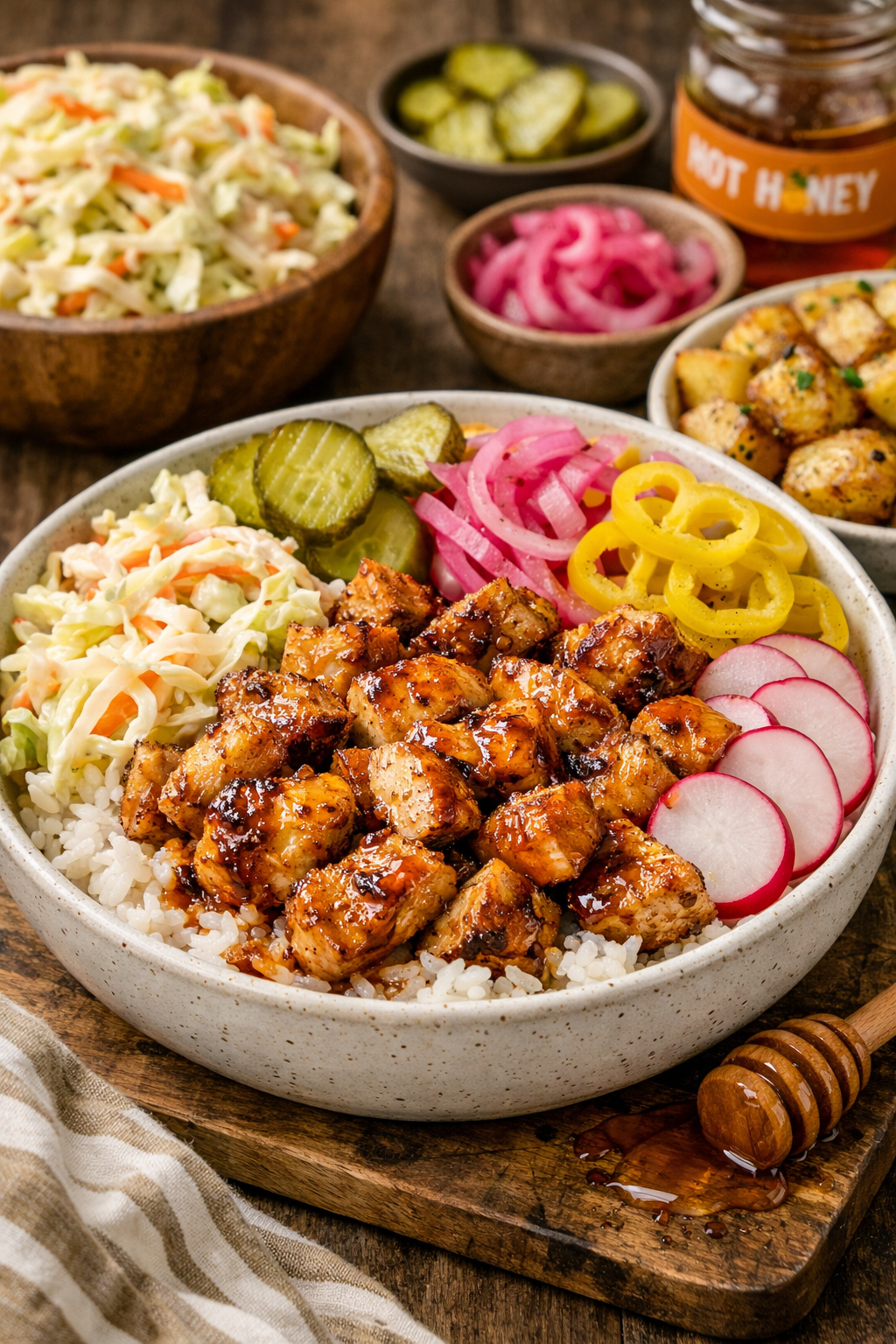 Hot Honey Chicken Bowl Recipe Hot Honey Chicken Bowls