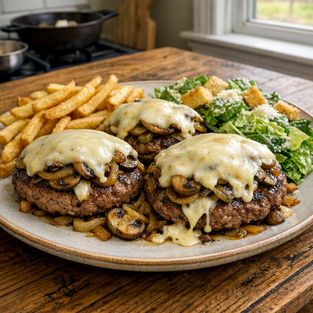 Mushroom Swiss Hamburger Steak