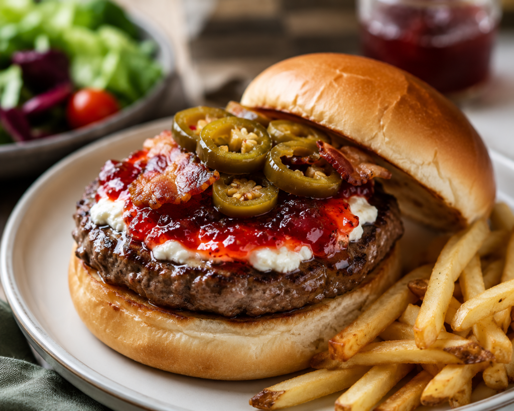 Pepper Jelly Burgers