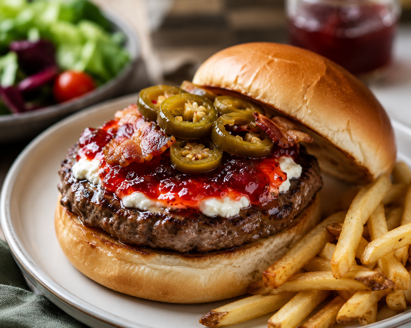 Pepper Jelly Burgers