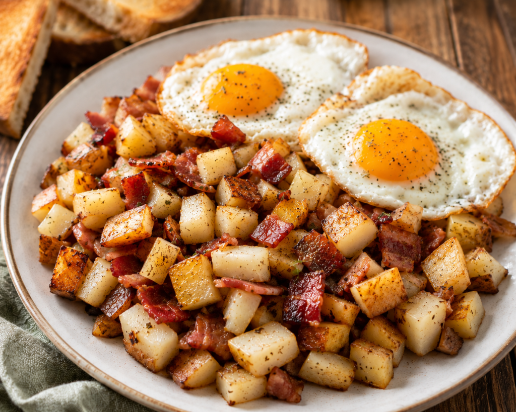Bacon Potato Hash with Eggs Recipe Bacon Potato Hash with Eggs