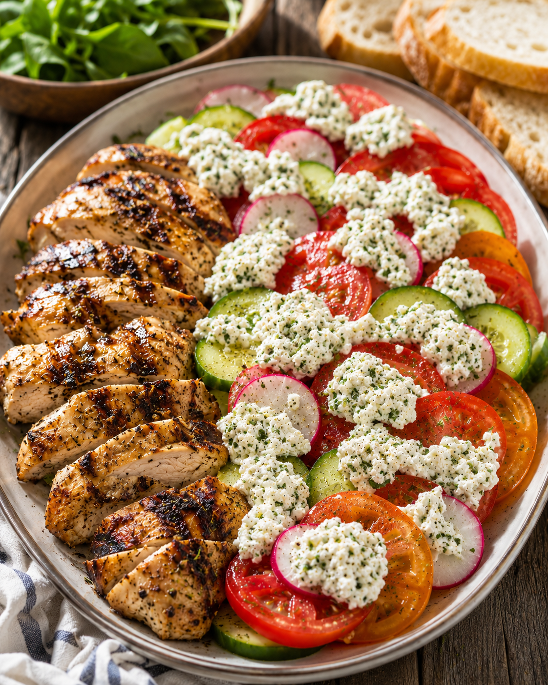 Grilled Chicken with Ricotta Summer Salad Recipe Grilled Chicken with Ricotta Summer Salad