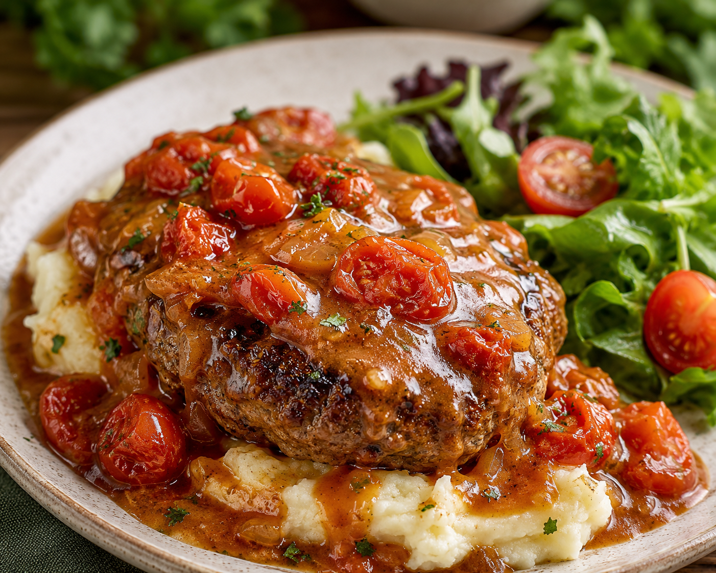Tomato Gravy Hamburger Steak Recipe