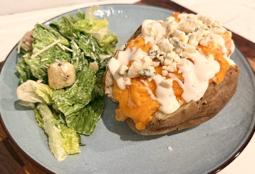 Buffalo Chicken Stuffed Potato